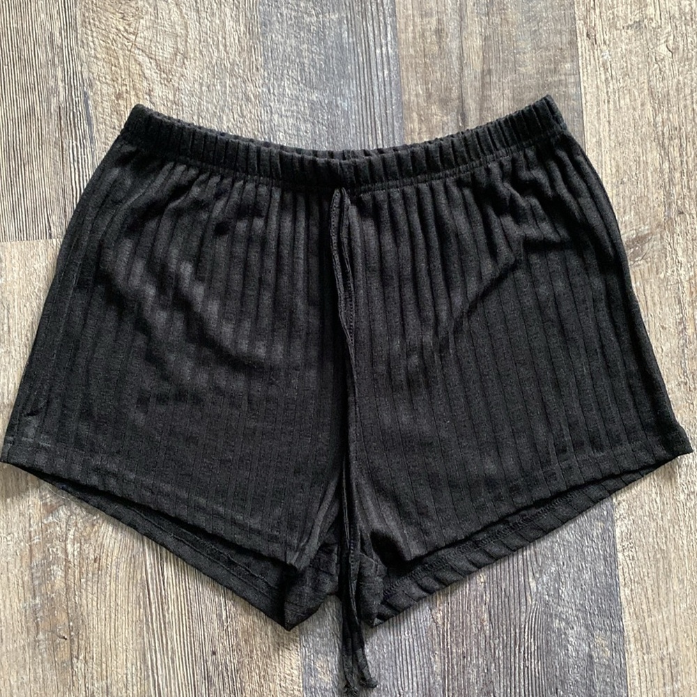 Black Ribbed Sleepwear Set - Picture 4 of 6